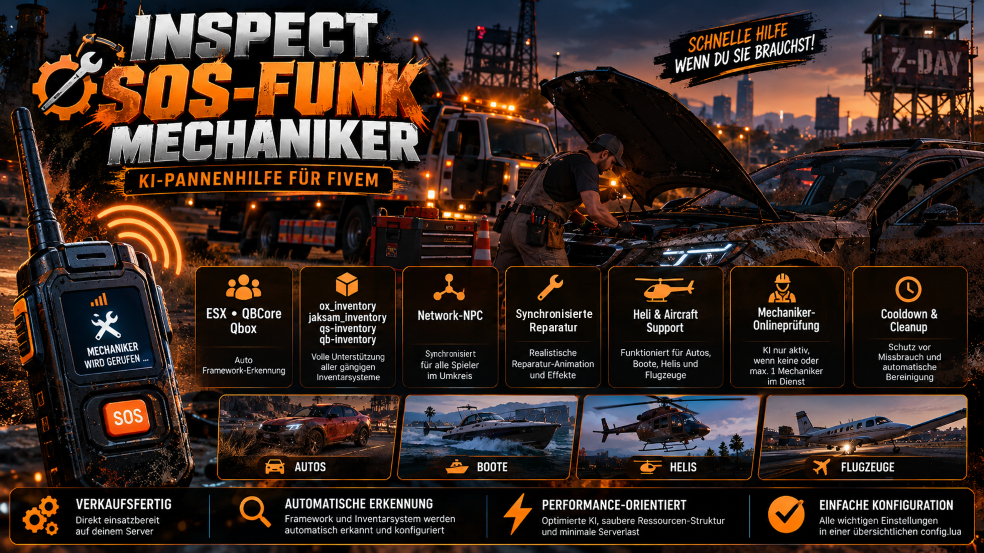 Inspect SOS-Funk Mechaniker für FiveM
